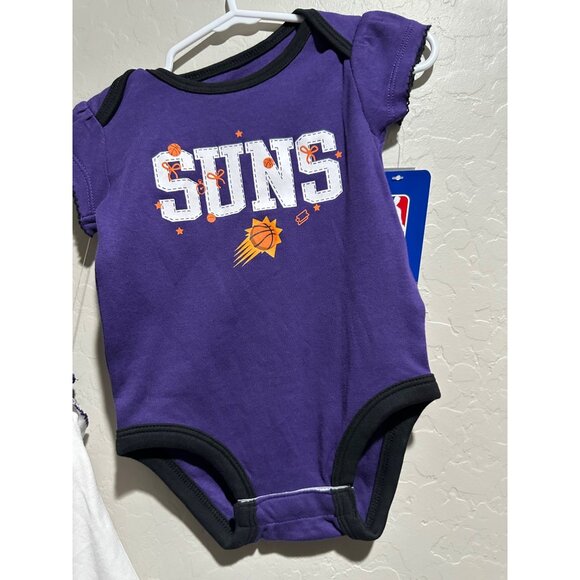 NBA Phoenix Suns Baby Girl 3 piece onesie set size 3-6M NWT - Picture 3 of 4